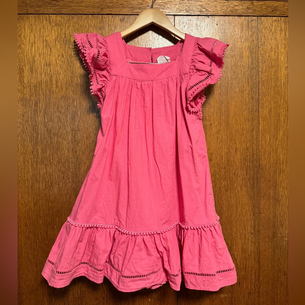 Perfectly Pink J.Crew Crewcuts cotton dress with winged sleeves 6